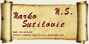 Marko Šutilović vizit kartica